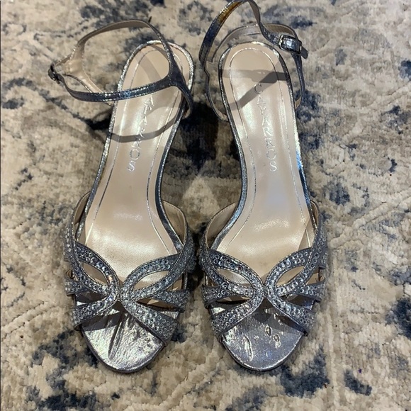 Caparros Silver Lame Heirloom Heels - Picture 2 of 10
